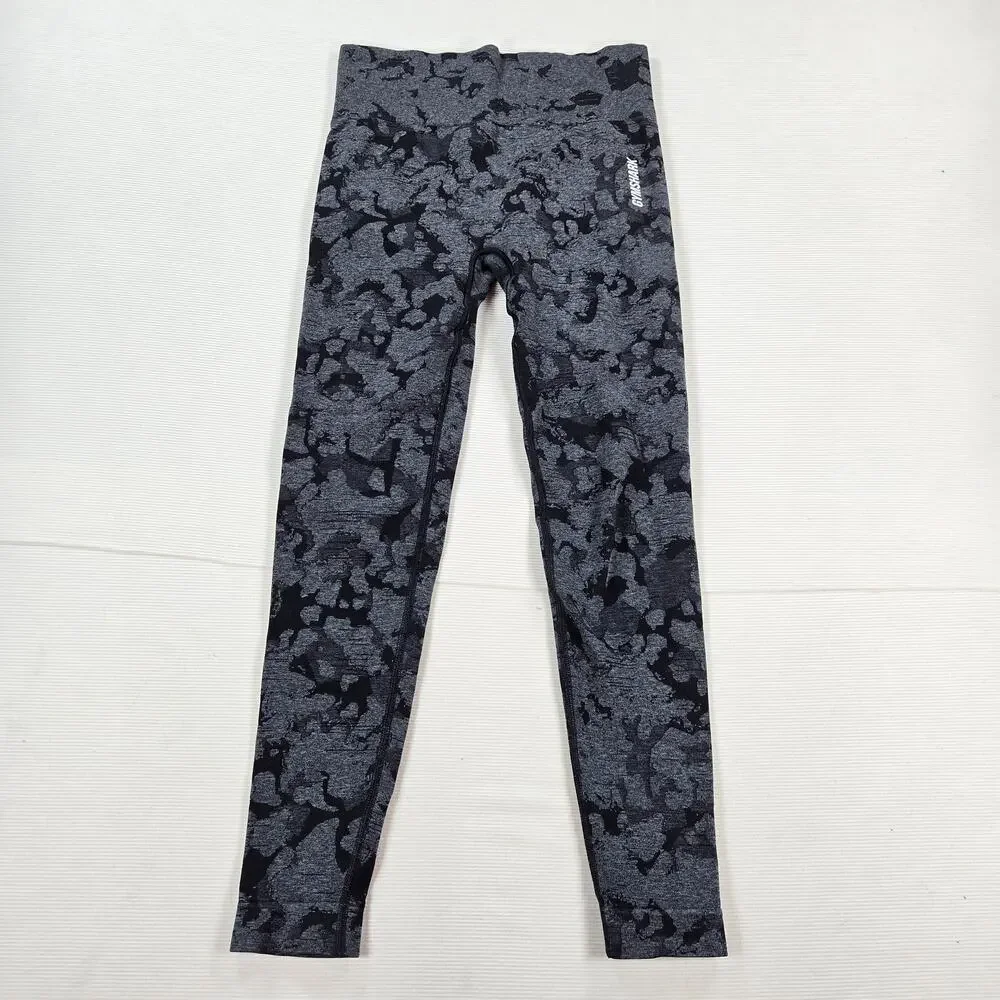 Gymshark Adapt Camo Seamless Athletic Leggings in Black Women's Size Medium - Picture 1 of 6